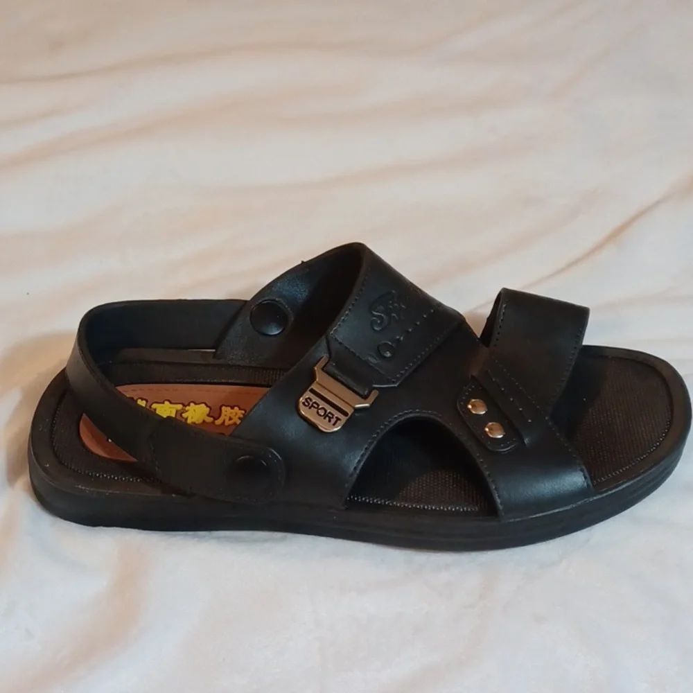 Mens Summer Leisure Sport Leisure  Black Beach Shoes Sz42 =9M